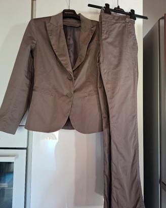 Completo donna kaki 2 pezzi tg.42 Made in Italy 