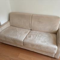 Divano-letto velluto beige
