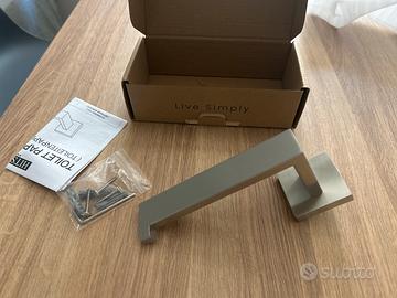 2 porta rotolo bagno da parete con viti - NUOVI