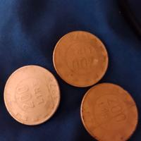 3 monete da 200 lire del 1978