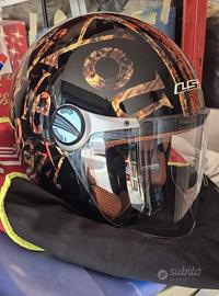 Casco Jet LS2 OF560 Crazy Gold