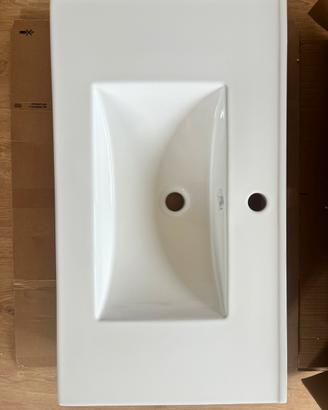 Lavabo a incasso rettangolare vasca centrale