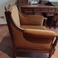 scrivania + 2 poltrone  antiche