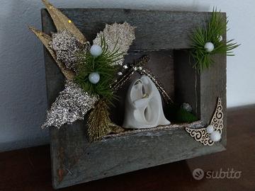 PRESEPE IN CORNICE DI LEGNO