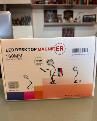 Lampada da Scrivania con Lente di Ingrandimento