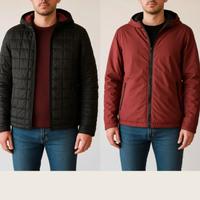 Piumino double face nero e bordeaux caldo Guru S
