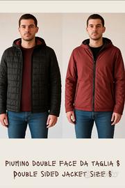 Piumino double face nero e bordeaux caldo Guru S
