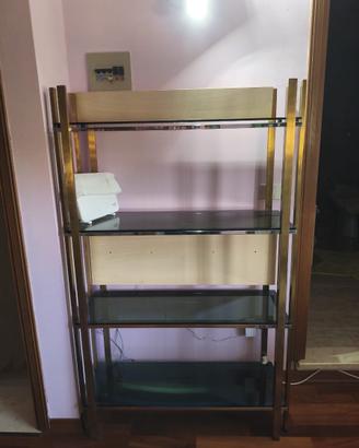 Libreria ottone e cristallo