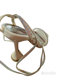 Sandali eleganti miss globo couture con strass