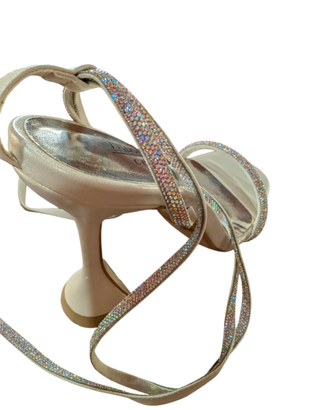 Sandali eleganti miss globo couture con strass