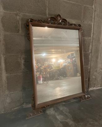 Specchio con cornice in legno