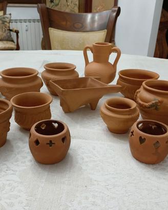 COLLEZIONE VASETTI TERRECOTTE 16 elementi