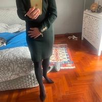 ABITO A TUBINO VERDE BOTTIGLIA