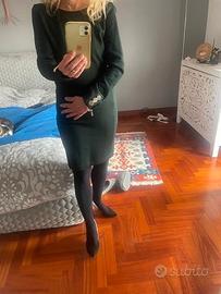 ABITO A TUBINO VERDE BOTTIGLIA