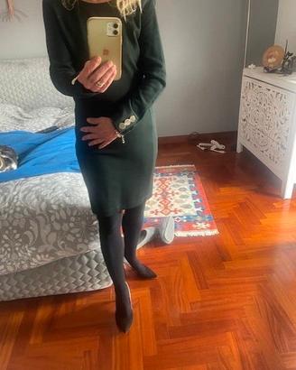 ABITO A TUBINO VERDE BOTTIGLIA