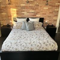 Letto matrimoniale malm ikea marrone nero