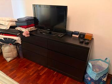 Cassettone IKEA MALM nero-marrone – 6 cassetti