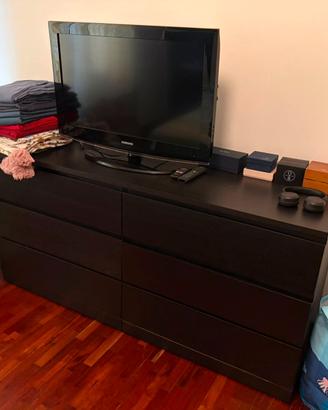 Cassettone IKEA MALM nero-marrone – 6 cassetti