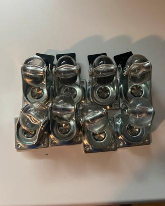 Piedini con rotelle e freno