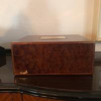 Scatola x Sigari Umidificatore Radica e Argento925