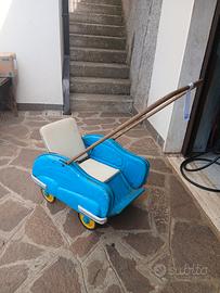 carrozzina  da bambino anni 50 in lamiera 