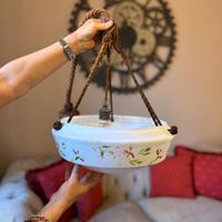 Lampadario in vetro opalino