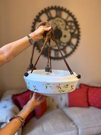 Lampadario in vetro opalino