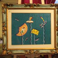 GIULIANO GHELLI OLIO SU TELA 40X50 GUIZZANTI FANTA