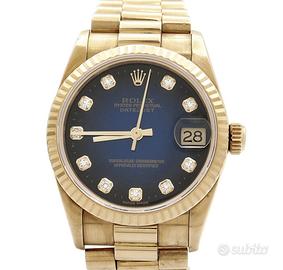 Rolex Date Just 31 Oro  68278 President  Diamond