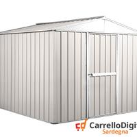 Box porta attrezzi in lamiera 276x260 bianco