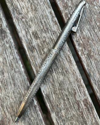 Penna a sfera Sheaffer White Dot argento sterling