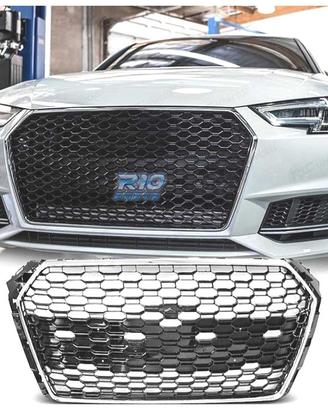 GRIGLIA AUDI A4 B9 15-19 LOOK RS4 CROMO NERO