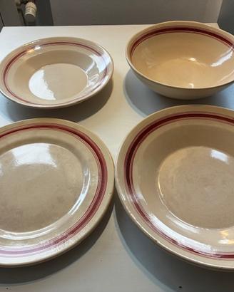 Servizio ceramiche Grottaglie G. Fasano-4 pezzi