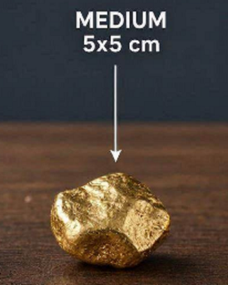 Fermacarte Pepita d'Oro Grezza - Pietra di Fiume