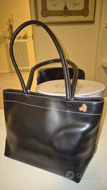 Borsetta da spalla in pelle nera, marca Furla