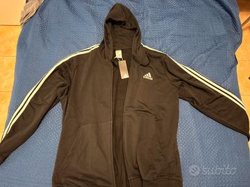 Adidas felpa con cappuccio essentials terry 3