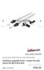 Kit tiranti e testine hardrace civic ep3 type-r