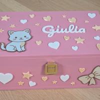 Scatola in legno porta oggetti - Portagioie