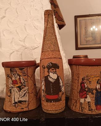 Trittico sardo vintage in sughero
