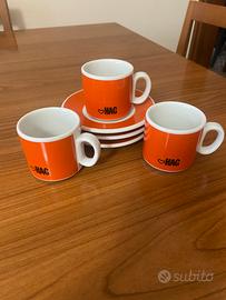 Tre tazzine caffé Hag vintage con piattino