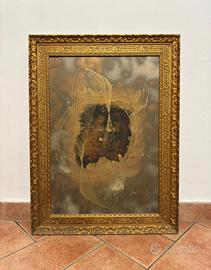 Quadro Astratto Informale Materico con Cornice Dor