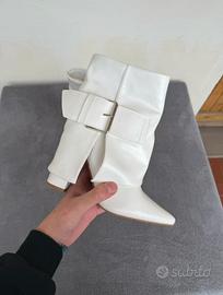 Stivaletti con tacco bianchi