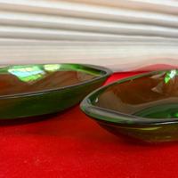 Coppia Ciotole, Vetro Verde Smeraldo - "VERECO"