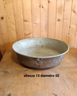 Pentola, tegame in rame antico