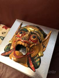 Maschera balinese in legno