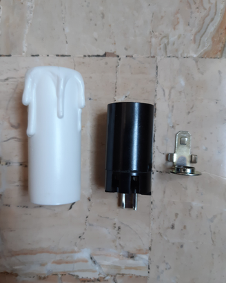 Porta lampadina finta candela + omaggio