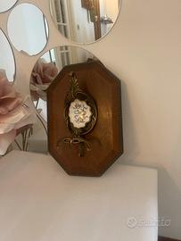 4 Appendiabiti in legno e metallo stile antico