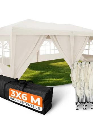 Gazebo apertura a OMBRELLO 6x3 bianco o blu