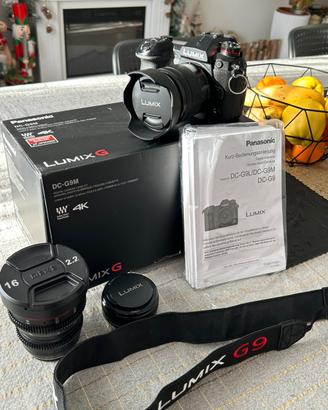 Panasonic Lumix G9 + 3 Obiettivi