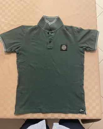 Polo Stone Island verde bambino taglia 10anni